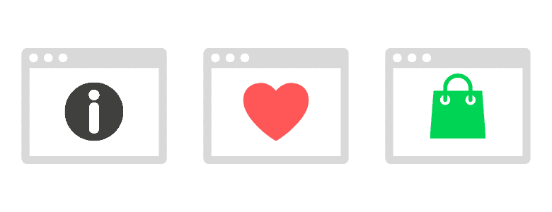 illustratie nadelen van losse webshop website en blogs
