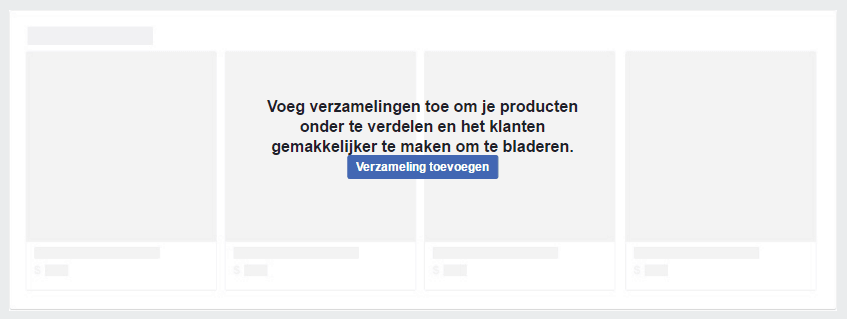 een facebook winkel maken: hoe maak ik een collectie aan