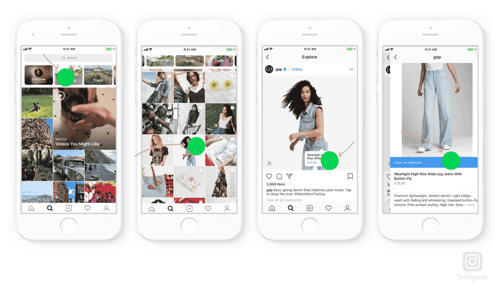 screenshot instagram shopping stories illustratie 2