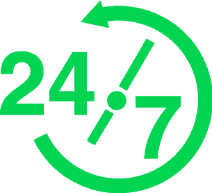 verkoop 24 uur per dag 7 dagen op 7
