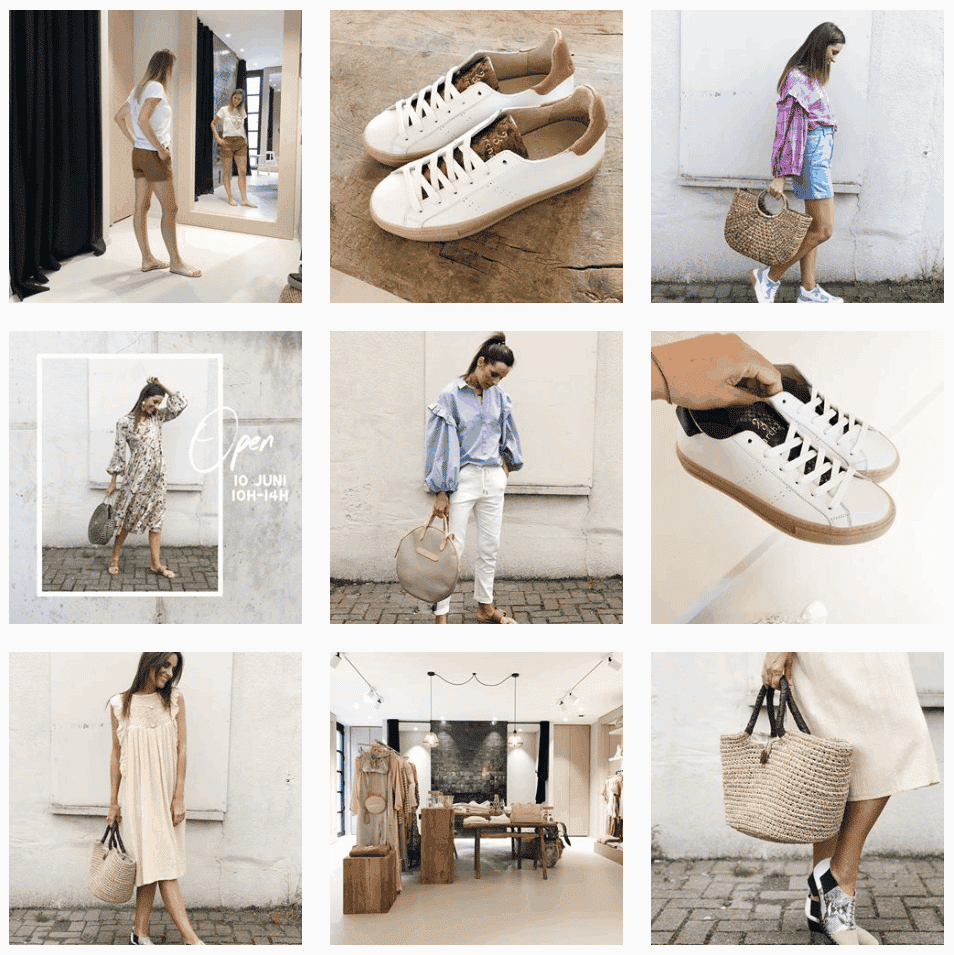 voorbeeld instagram bazar boutique