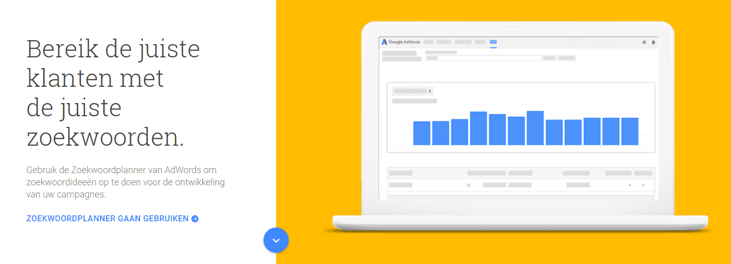 zoekwoordenplanner van Google voor seo analyse