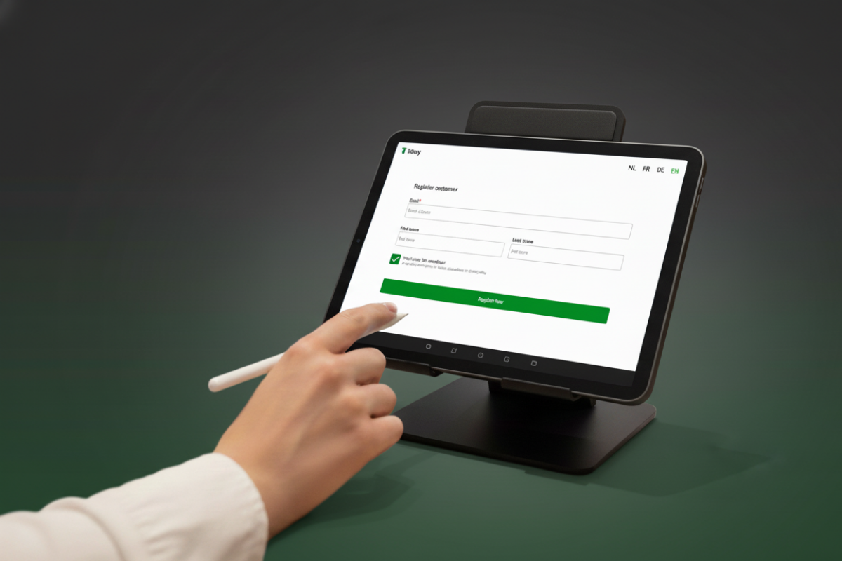 tilroy connect app actief op android device voor klantregistratie